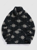 ZAFUL Sweat-shirt à Imprimé Ethnique Aztèque Fourré en Fausse Laine Xl Noir
