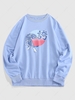 ZAFUL Sweat-shirt à Imprimé Tigre Graphique Streetwear Xl Bleu clair
