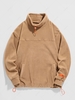 ZAFUL Sweat-shirt Bouclée Polaire à Col Montant à Cordon Xl Café lumière