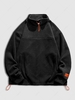 ZAFUL Sweat-shirt Bouclée Polaire à Col Montant à Cordon Xl Noir