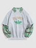 ZAFUL Sweat-shirt Casquette ALASKA Panneau à Carreaux Xl Gris clair