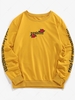 ZAFUL Sweat-shirt Décontracté Lettre Rose Brodée Streetwear 2xl Jaune