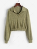 ZAFUL Sweat-shirt en Tissu Éponge à Ourlet Elastique S Vert clair