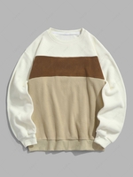 ZAFUL Sweat-shirt Fourré en Blocs de Couleurs en Polaire M Multi a