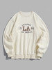 ZAFUL Sweat-shirt Fourré Lettre Brodée en Polaire M Blanc
