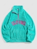 ZAFUL Sweat-shirt Fourré Lettre Brodée L Vert
