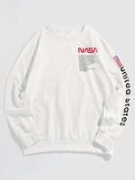 ZAFUL Sweat-shirt Graphique Drapeau Américain Xxl Blanc