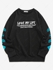 ZAFUL Sweat-shirt Graphique Slogan Xxl Noir