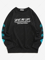 ZAFUL Sweat-shirt Graphique Slogan Xxl Noir