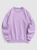 ZAFUL Sweat-shirt Pull-over en Couleur Unie à Doublure en Laine Xl Violet clair