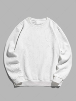ZAFUL Sweat-shirt Pull-over Lettre en Jacquard S Blanc
