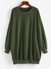 ZAFUL Sweat-shirt Simple Surdimensionné M Vert clair