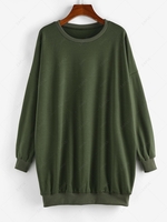 ZAFUL Sweat-shirt Simple Surdimensionné M Vert clair
