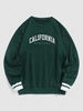 ZAFUL Sweat-shirt Sportif à Imprimé Lettre CALIFORNIA L Vert profond