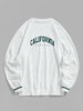 ZAFUL Sweat-shirt Sportif à Imprimé Lettre CALIFORNIA M Vert