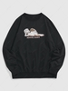ZAFUL Sweat-shirt Vintage Motif de Bébé Ange Streetwear S Noir