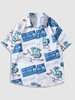 ZAFUL T-shirt à Imprimé Crâne et Serpent avec Poche à Manches Courtes Xl Blanc