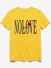 ZAFUL T-shirt à Imprimé Fleur et Lettre à Manches Courtes 2xl Jaune clair