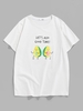 ZAFUL T-shirt à Imprimé Graphique Avocat Dessin Animé Xxl Blanc