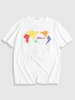 ZAFUL T-shirt à Imprimé Graphique Carte du Monde Xl Blanc