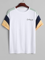 ZAFUL T-shirt à Imprimé Lettre California West Coast à Manches Courtes M Blanc