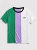 ZAFUL T-shirt à Imprimé Lettre et Slogan Contrasté M Vert profond