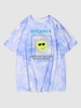 ZAFUL T-shirt à Imprimé Lettre Graphique Soleil Amusant Streetwear Esthétique Y2K L Bleu clair