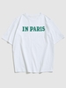 ZAFUL T-shirt à Imprimé Lettre IN PARIS 2xl Blanc