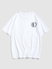 ZAFUL T-shirt à Imprimé Lune et Soleil à Manches Courtes Xxl Blanc