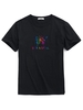 ZAFUL T-shirt à Imprimé Papillon Coloré M Noir
