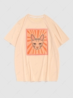 ZAFUL T-shirt à Imprimé Tête D