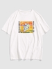 ZAFUL T-shirt Astronaute Graphique à Manches Courtes S Blanc