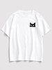 ZAFUL T-shirt Basique à Imprimé Chat Dessin Animé Xs Blanc
