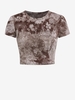 ZAFUL T-shirt Bébé Court Teinté à Col Rond M Café