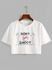 ZAFUL T-shirt Court Gesture Graphique L Blanc