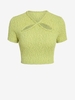 ZAFUL T-shirt Court Texturé Découpé M Jaune