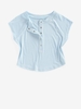 ZAFUL T-shirt Côtelé à Boutons-Pression pour Bébé S Bleu clair