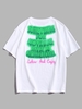 ZAFUL T-shirt de Fête à Imprimé Lettre et Slogan Ombré Xl Blanc