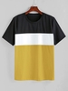 ZAFUL T-shirt en Couleur Jointive à Manches Courtes 2xl Verge d