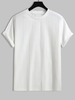ZAFUL T-shirt en Tissu Éponge en Jacquard à Manches Courtes Xl Blanc
