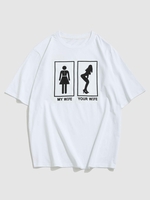 ZAFUL T-shirt Graphique à Imprimé Amusant Dessin Animé Xl Blanc