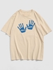 ZAFUL T-shirt Graphique à Imprimé Lettre Main Xl Jaune clair