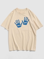 ZAFUL T-shirt Graphique à Imprimé Lettre Main Xl Jaune clair