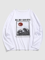 ZAFUL T-shirt Graphique à Imprimé Vague D