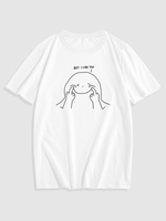 ZAFUL T-shirt Graphique à Imprimé Visage Malicieux S Blanc