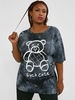 ZAFUL T-shirt Graphique Ours Teinté de Grande Taille