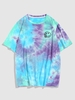 ZAFUL T-shirt Graphique Visage Souriant Teinté à Manches Courtes Streetwear Xxl