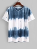 ZAFUL T-shirt Motif Teinté à Manches Courtes Xl Bleu profond
