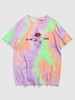 ZAFUL T-shirt New York Rose Teinté à Manches Courtes Xl