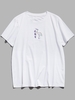 ZAFUl T-shirt Oriental à Lettre et Oiseau Brodé 2xl Blanc